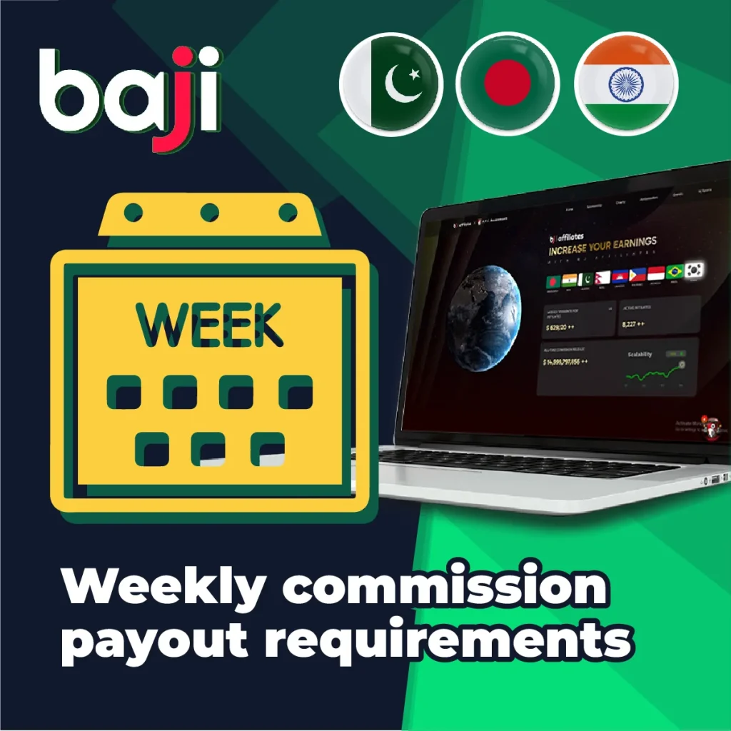 Affiliate 7 Weekly commission payout requirements